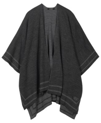 Reversible Border Stripe Ruana