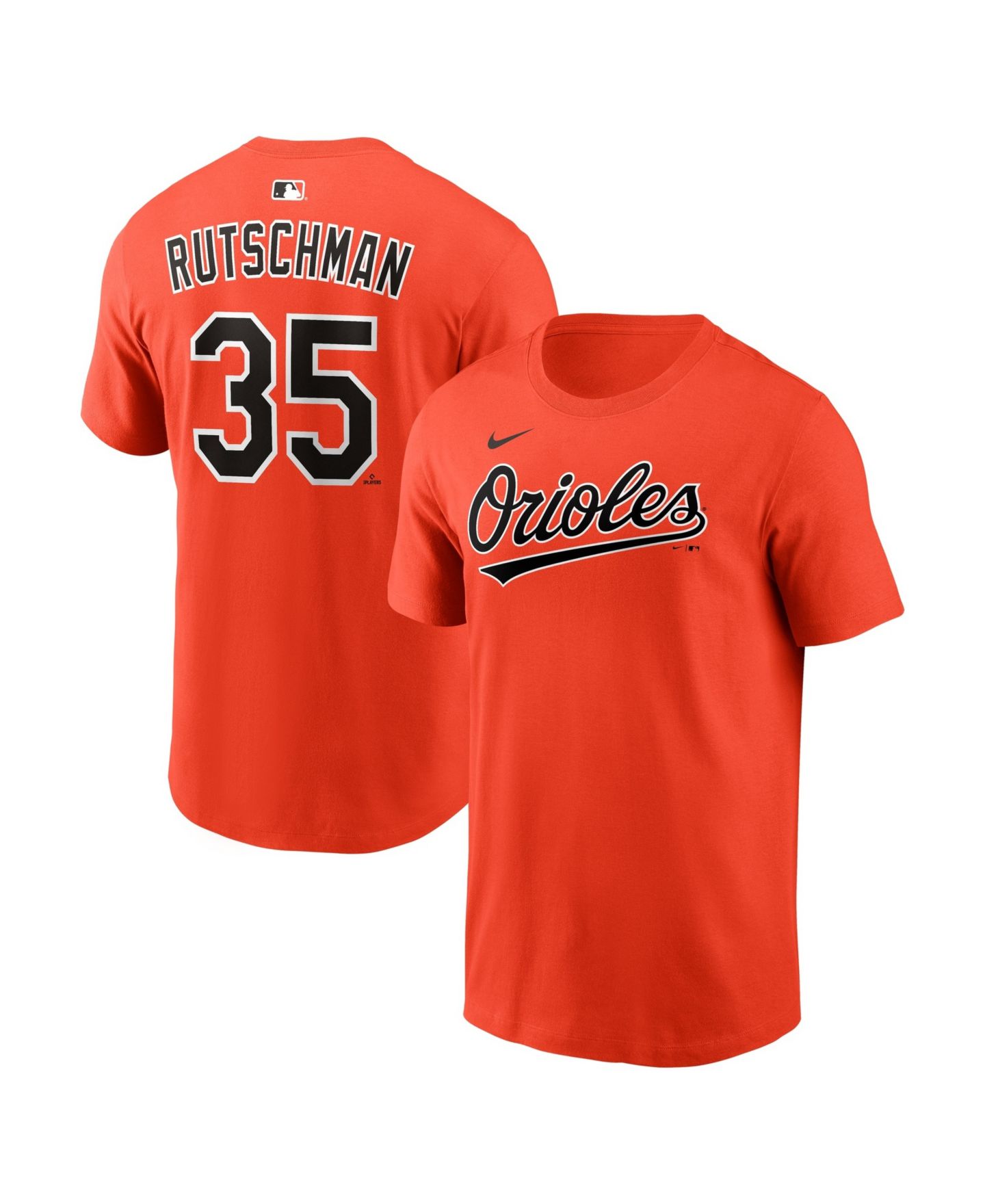 Мужская футболка Nike Adley Rutschman Orange Baltimore Orioles Name & Number — фото 1