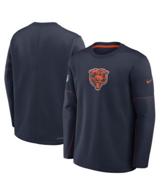 Men's Navy Chicago Bears Sideline Coaches Midweight Therma-FIT Sweatshirt