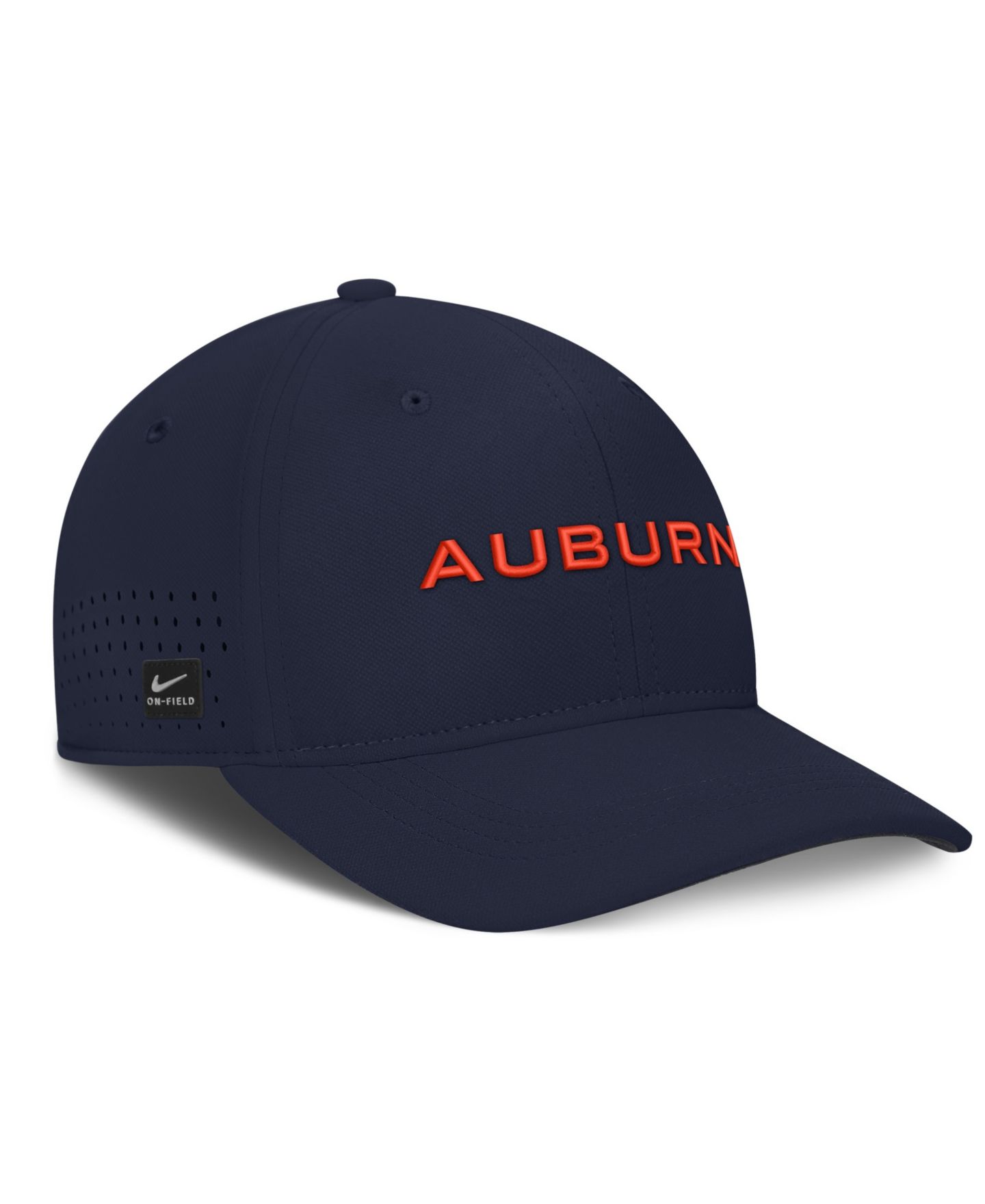 Мужской головной убор Nike Navy Auburn Tigers Gameday Aerobill Swooshflex Dri-FIT Hat — фото 3