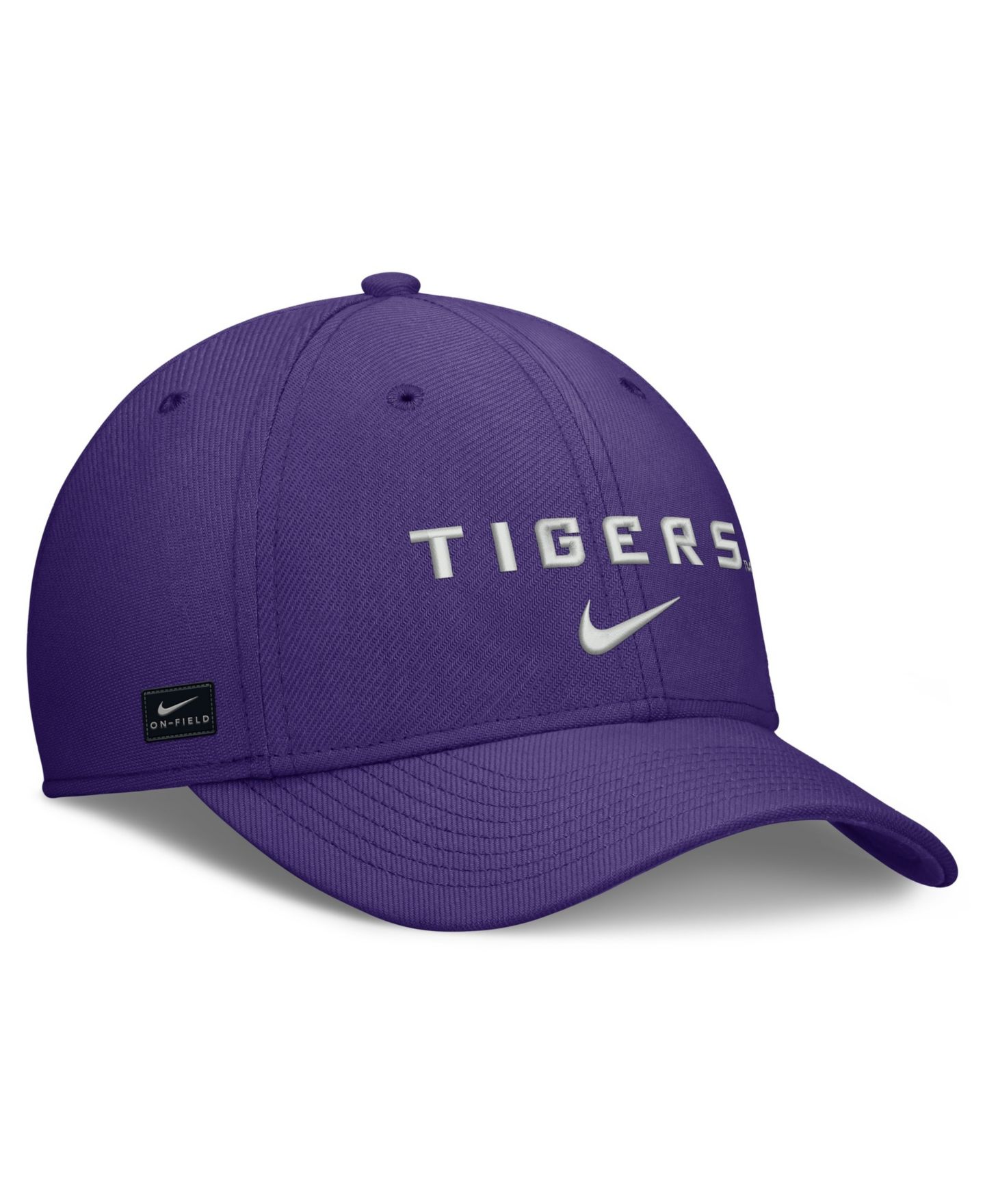 Мужская кепка Nike Purple LSU Tigers Rise On-Field Swoosh Flex Dri-FIT Flex Hat — фото 3
