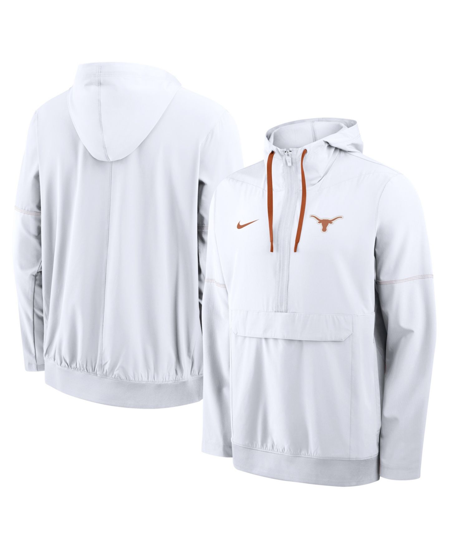Мужское худи Nike White Texas Longhorns 2026 Sideline Anorak Half-Zip — фото 1