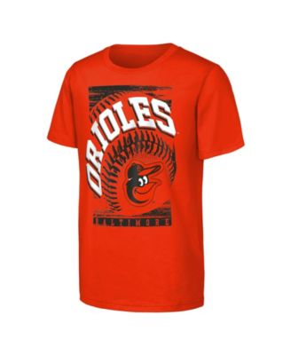 Big Boys and Girls Orange Baltimore Orioles Speed Pitch T-Shirt