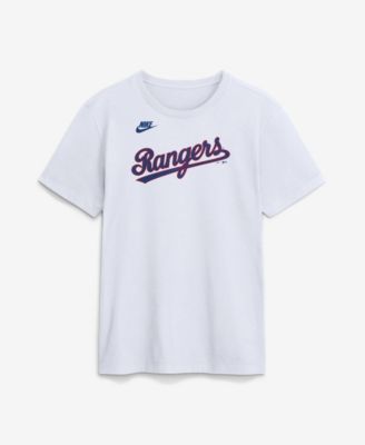 Men's White Texas Rangers Cooperstown Collection Wordmark T-Shirt