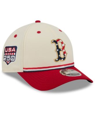Big Boys and Girls Cream/Red Boston Red Sox USA 250 9FORTY M-Crown Adjustable Hat