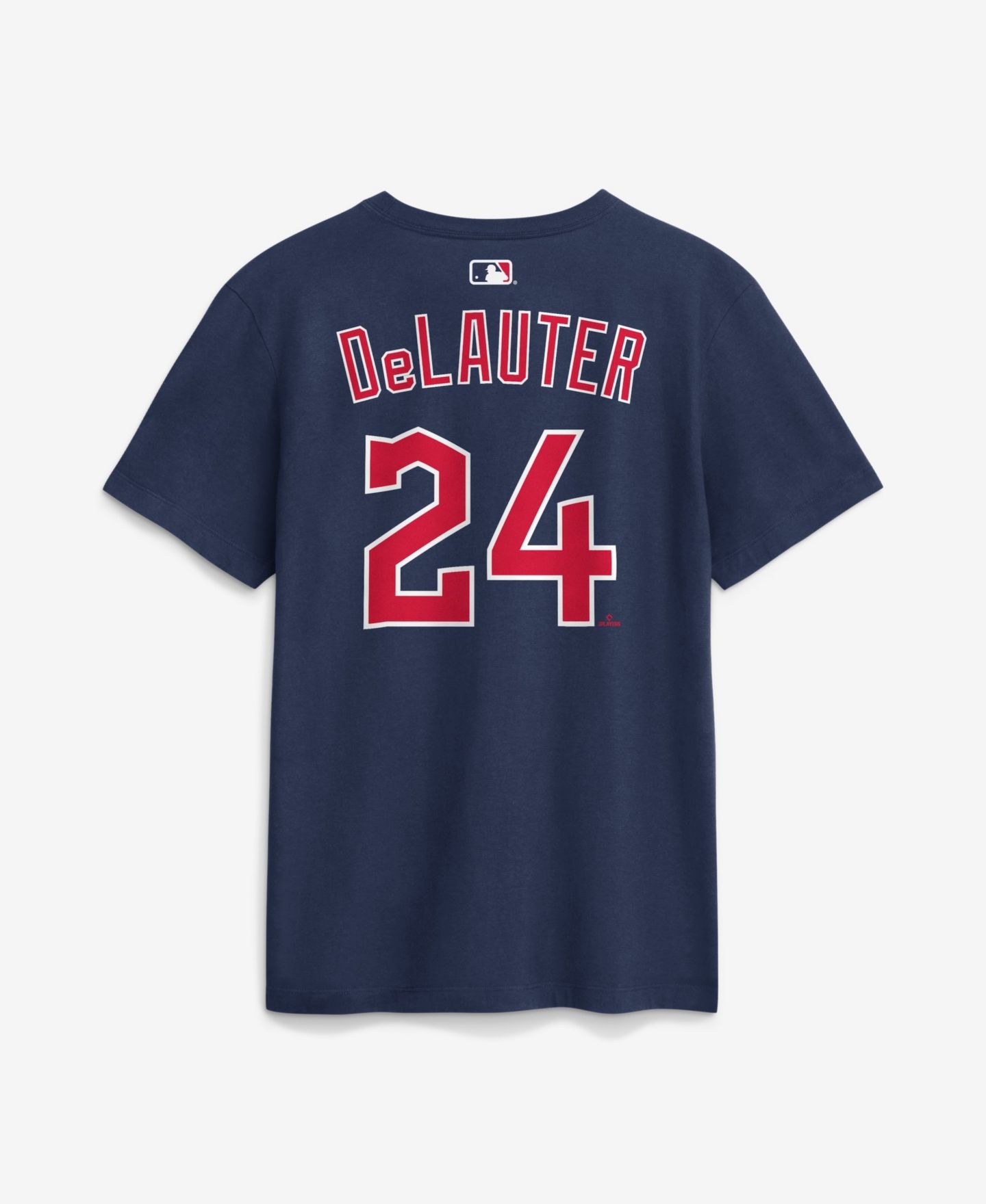 Мужская футболка Nike Chase DeLauter Navy Cleveland Guardians Name & Number — фото 3