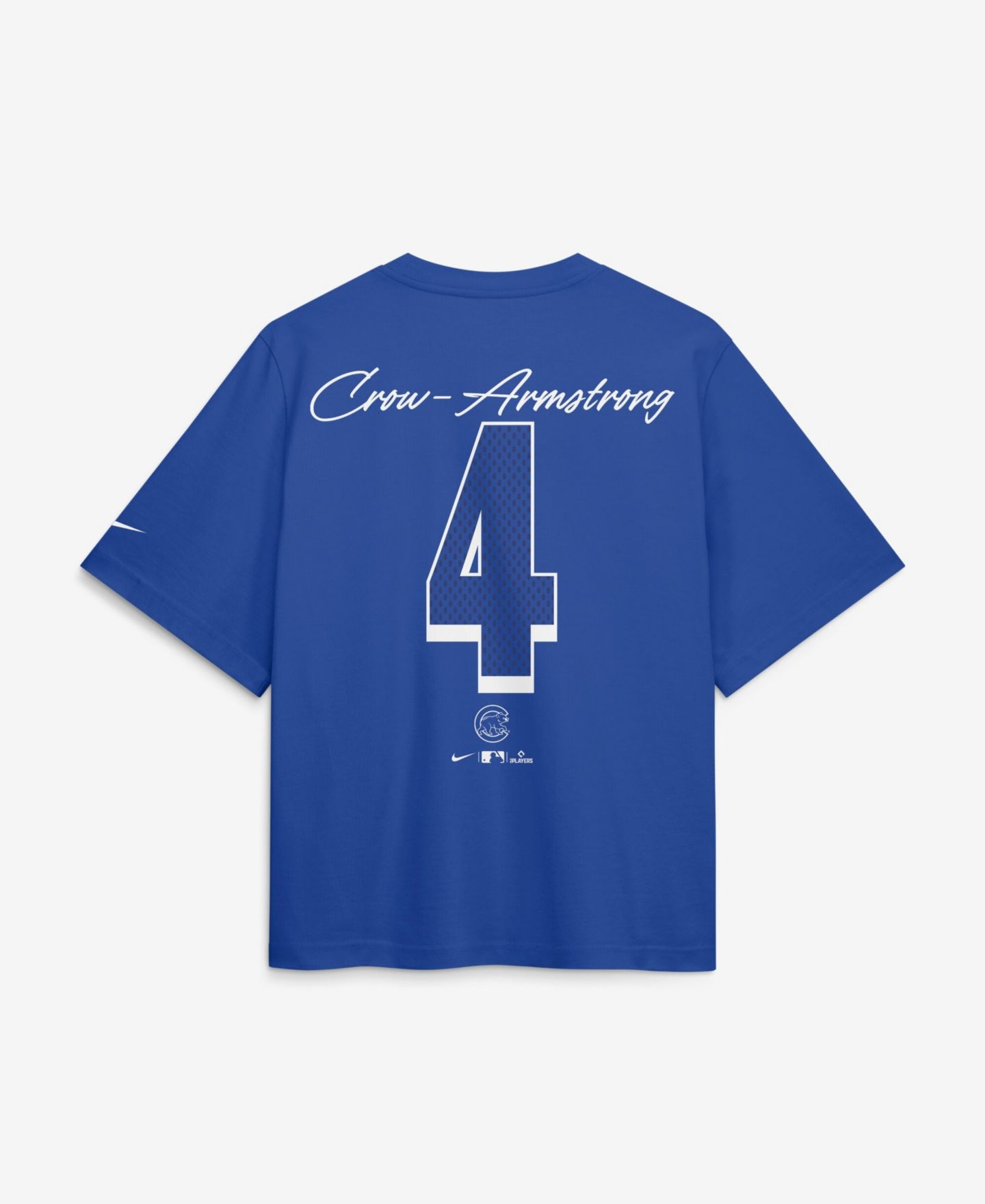 Женская футболка Nike Pete Crow-Armstrong Royal Chicago Cubs Premium Essentials Boxy Name & Number — фото 3