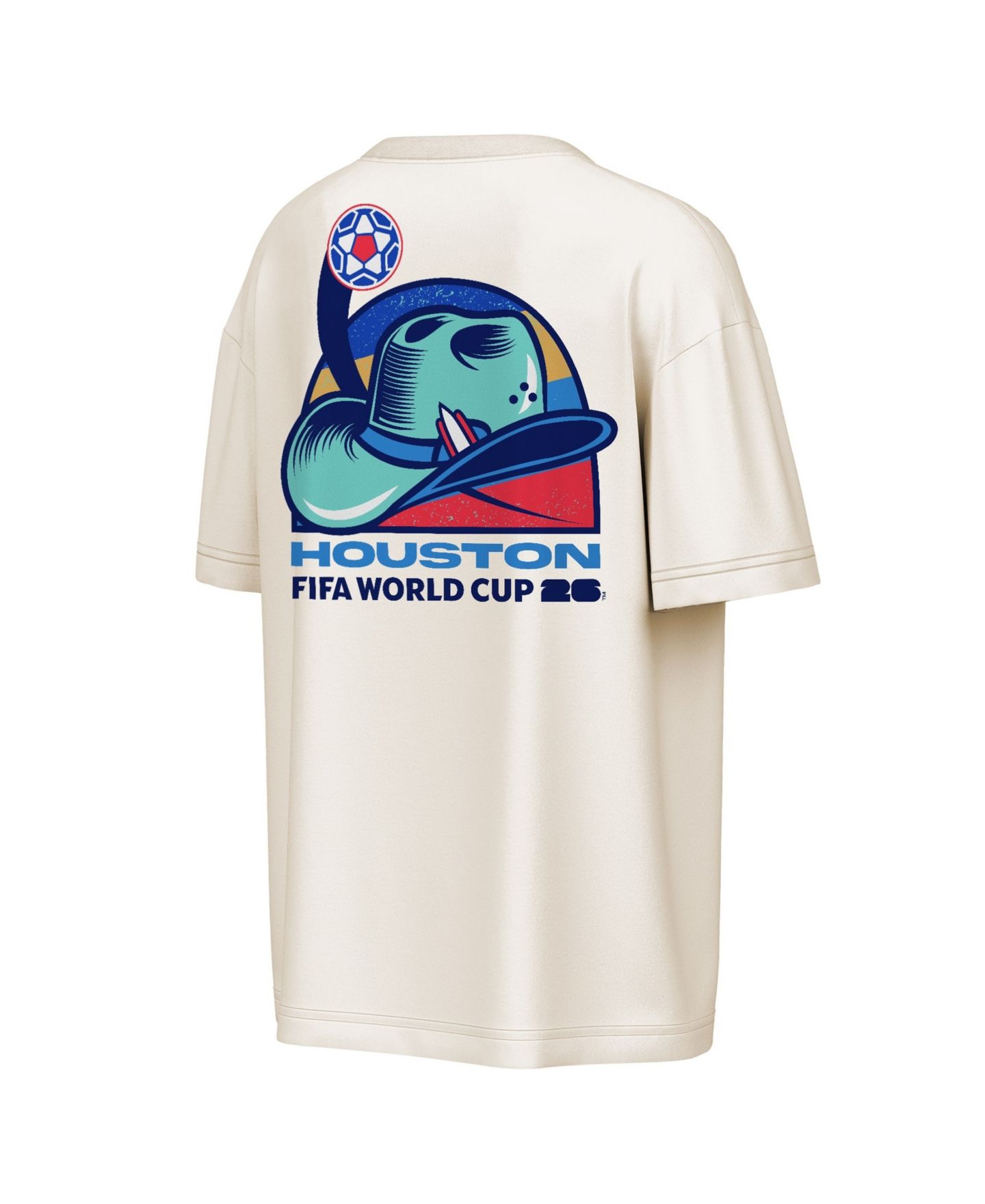 Мужская футболка Outerstuff Natural FIFA World Cup 2026 Houston Big City Poster — фото 3