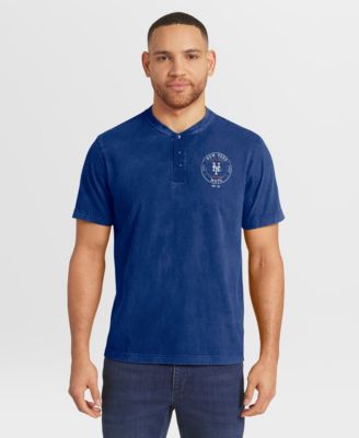 Men's Royal New York Mets Washed Henley T-Shirt