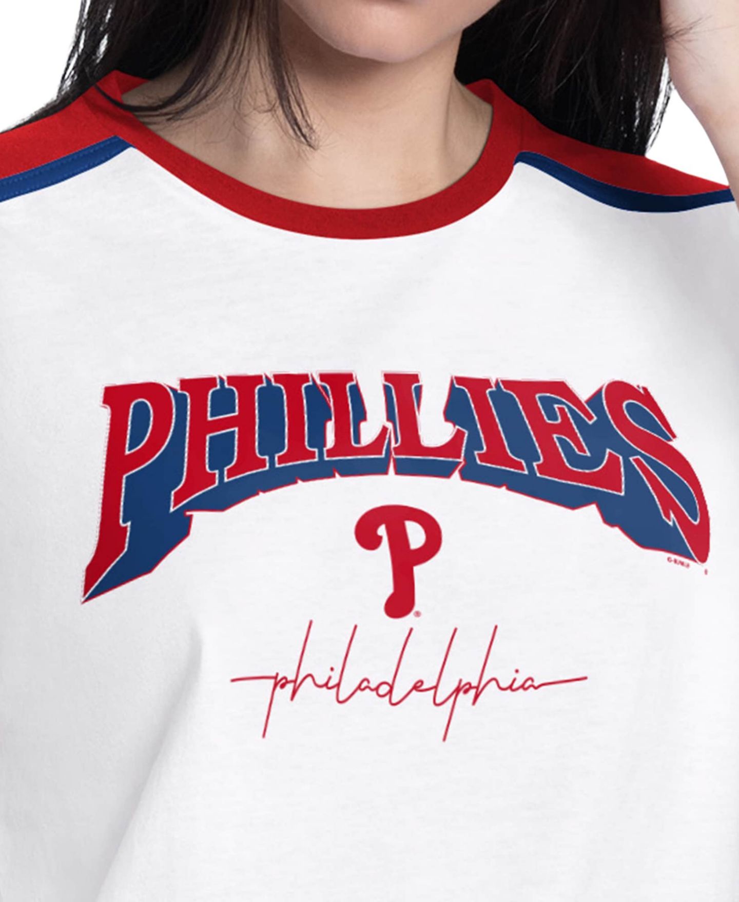 Женская футболка G-III 4Her by Carl Banks White Philadelphia Phillies First Lane Fashion — фото 3
