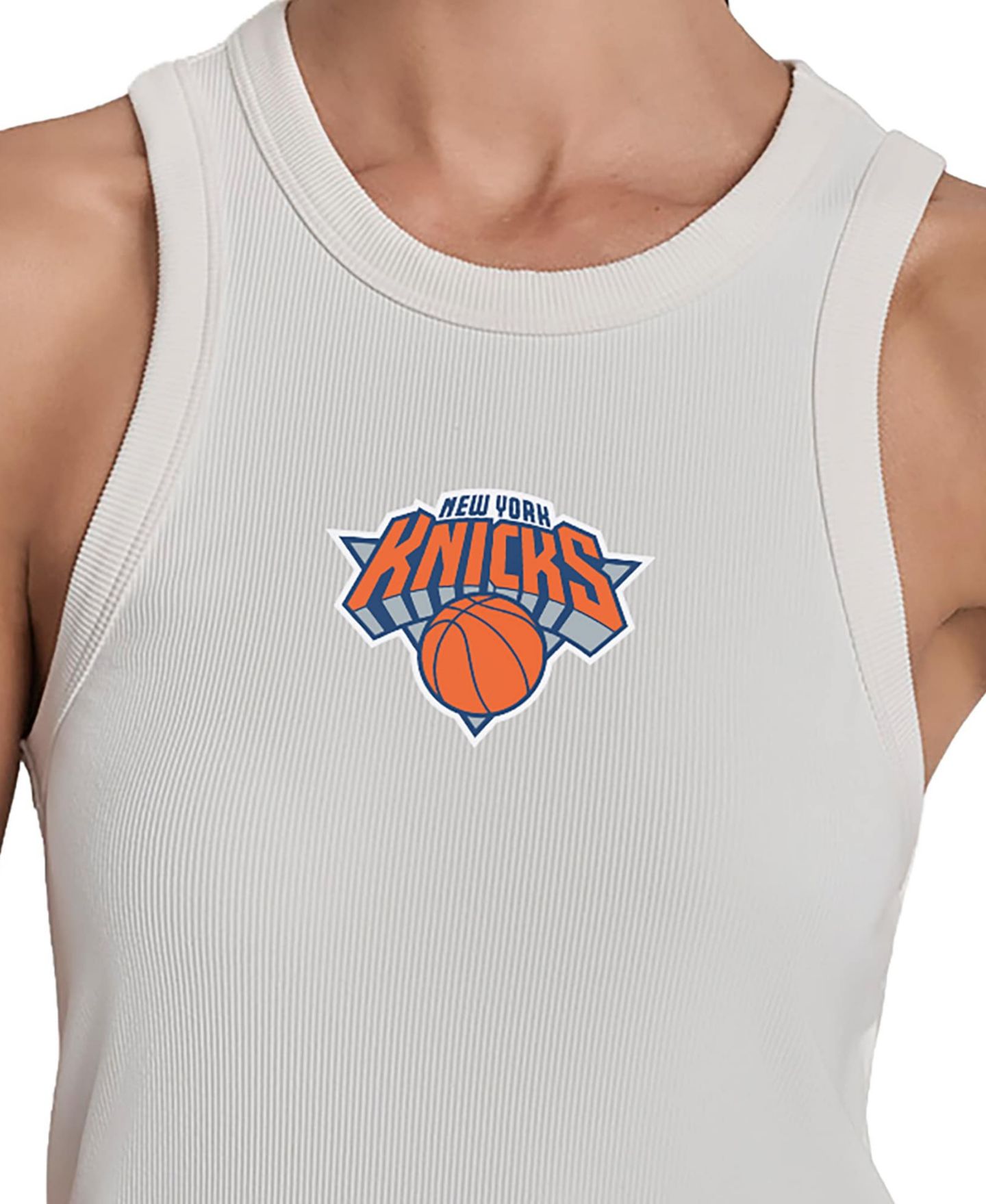 Женский топ DKNY White New York Knicks Hudson Rib High Neck — фото 4