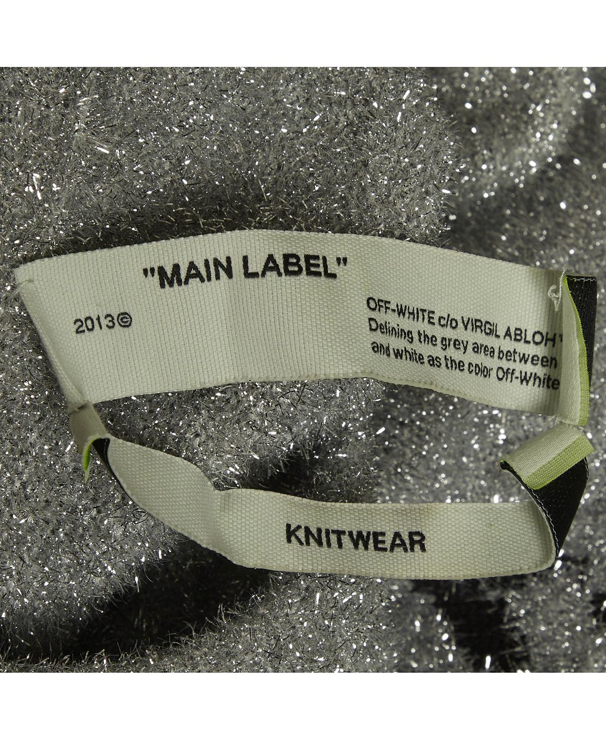 Pre-Owned Off-White Women's Logo Intarsia Lurex Knit Sweater view 5 — MAYCSS fashion products