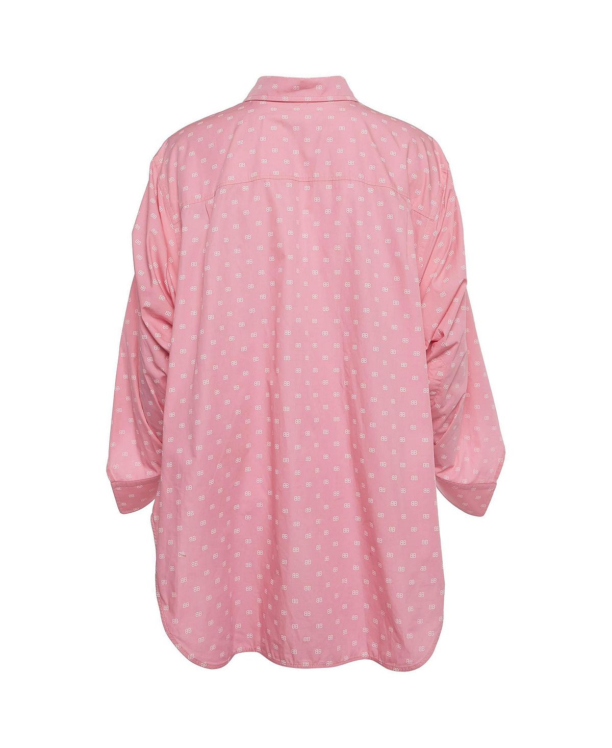 Pre-Owned Balenciaga Women's Monogram Print Oversized Cotton Shirt view 2 — MAYCSS fashion products