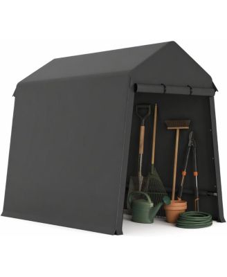 Heavy Duty Waterproof Outdoor Storage Shelter, Portable Carport Garage Tent with Roll-Up Door, UV and Snow Resistant for Motorcycle