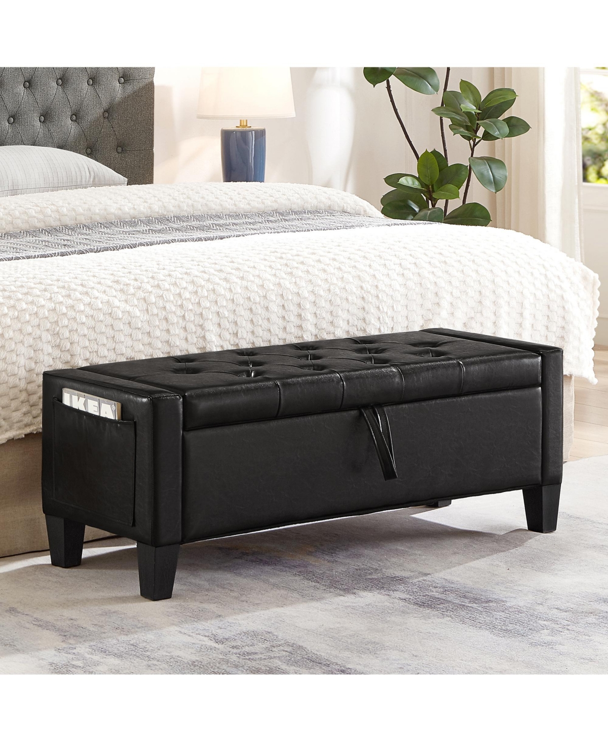 Flynama Linen Storage Ottoman Bench