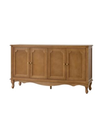 Agnes 58" Wide Transitional 4 Door Sideboard with Cable Management and Adjustable Shelves