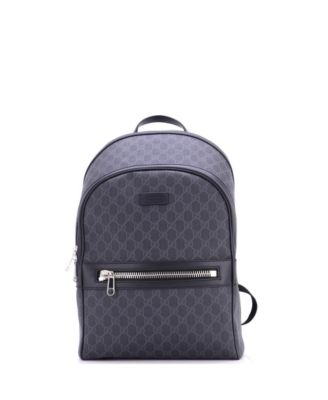 Medium Front Zip Pocket Backpack GG Coated Canvas