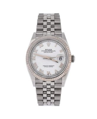 Oyster Perpetual Datejust Automatic Watch in Stainless Steel and White Gold 36mm