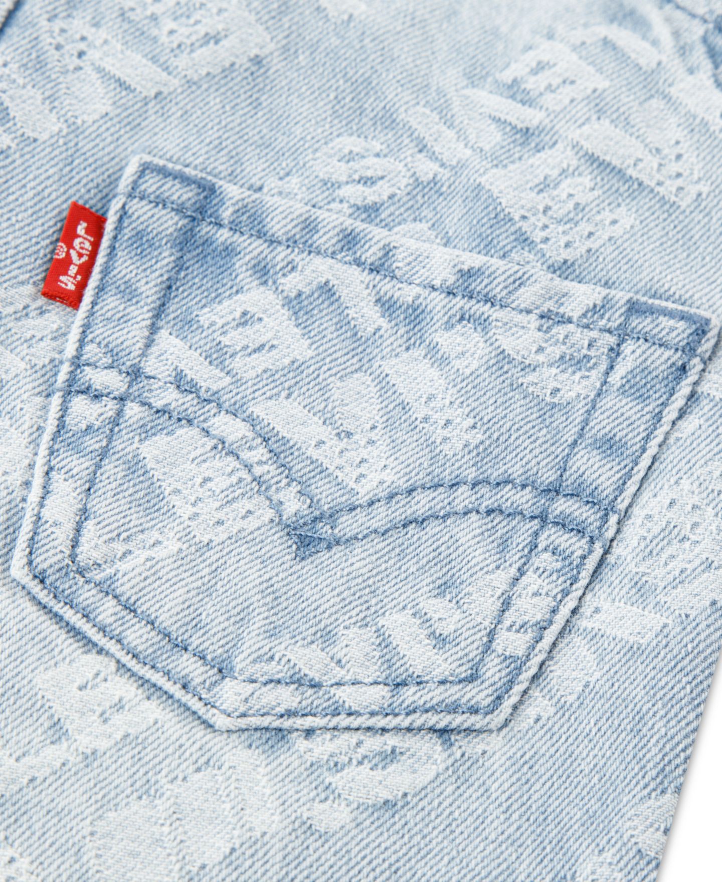 Комбинезон Levi's Jacquard Denim Coverall для мальчиков-малышей, цвет: Shore Thing — фото 4