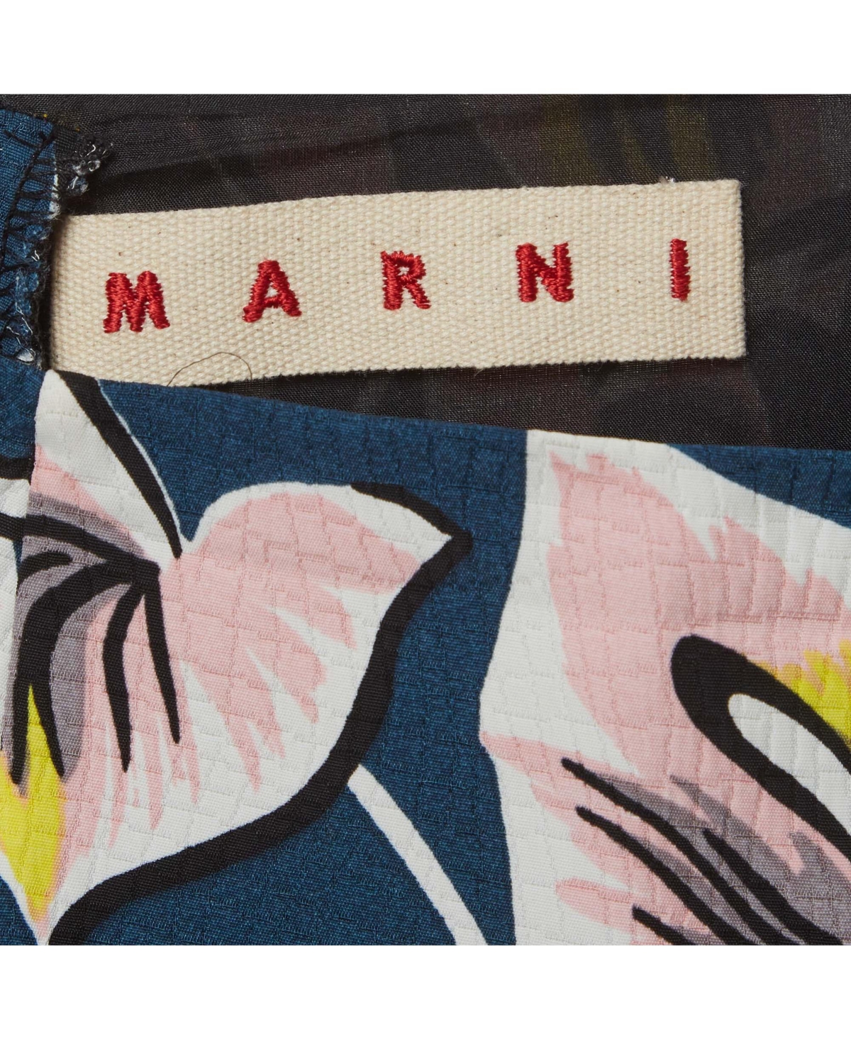 Pre-Owned Marni Women's Floral Print Crepe Ruffled Maxi Skirt