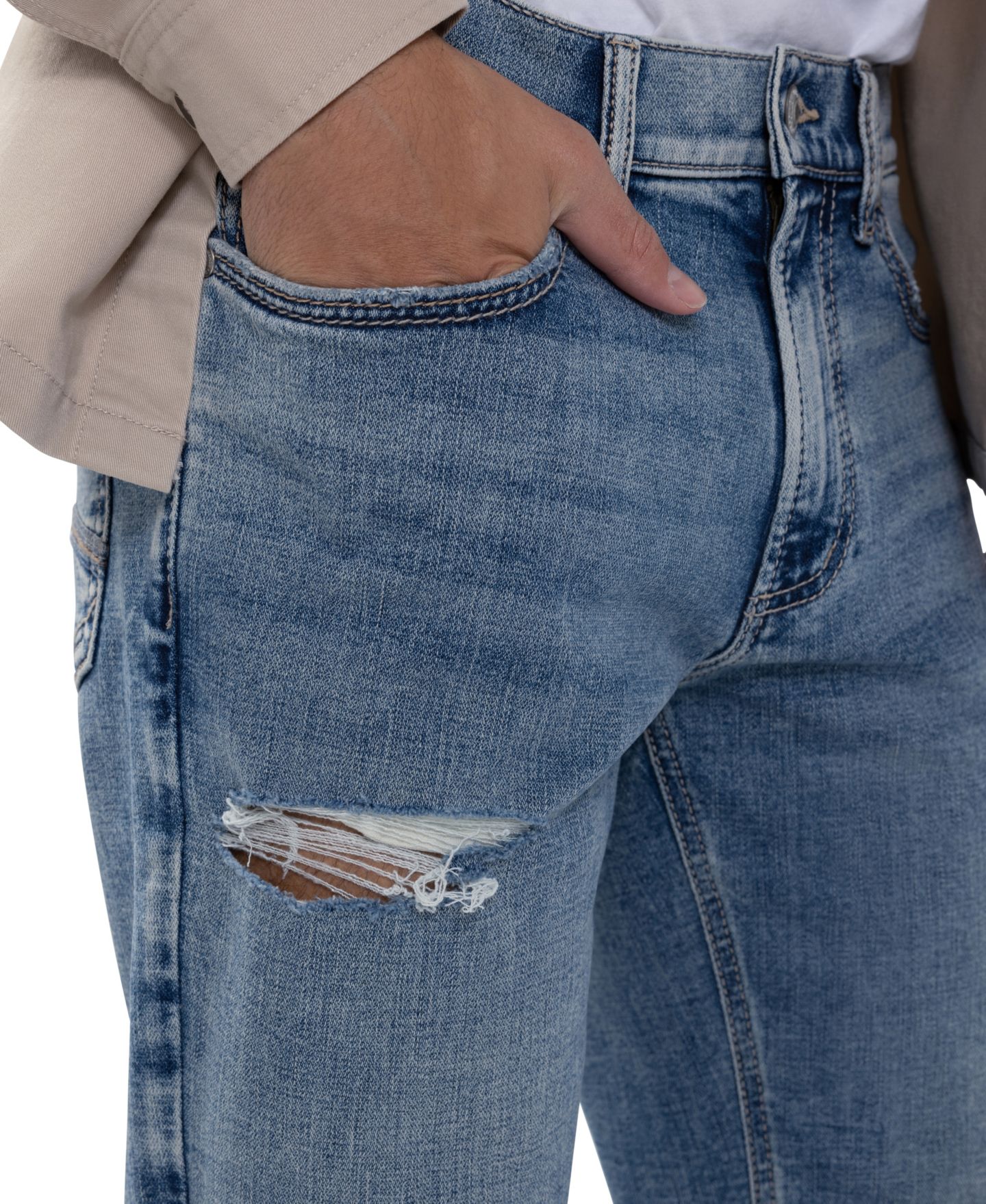 Мужские джинсы Silver Jeans Co. Zac Straight-Leg, цвет: Rockstedy — фото 3