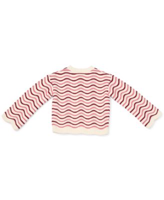 Girls' 4-16 Pointel Crewneck Sweater