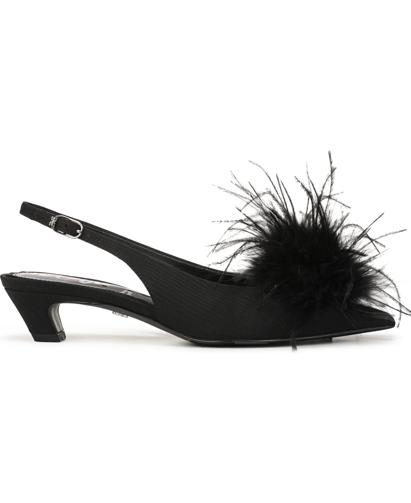 Женские туфли Sam Edelman Finch Feather Slingback Pumps, цвет: Чёрный — фото 2