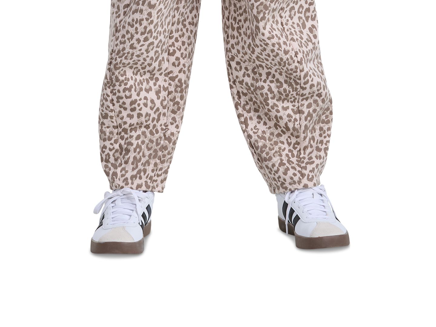 Брюки adidas Elastic Waistband Printed Barrel Leg Pants для девочек, цвет: Льняной — фото 5