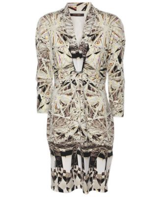 Women's Printed Stretch Satin Mini Dress