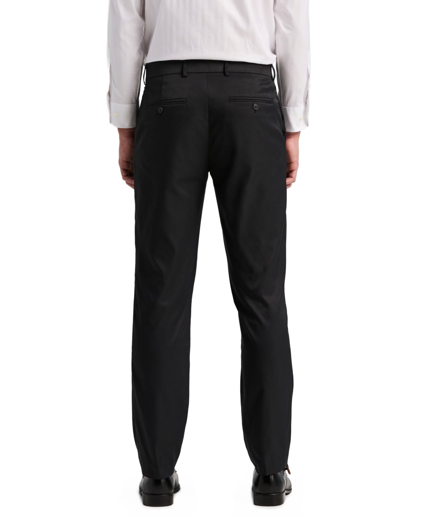 Мужские брюки Perry Ellis Portfolio Flat Front Modern-Fit Dress Pants, цвет: Чёрный — фото 5