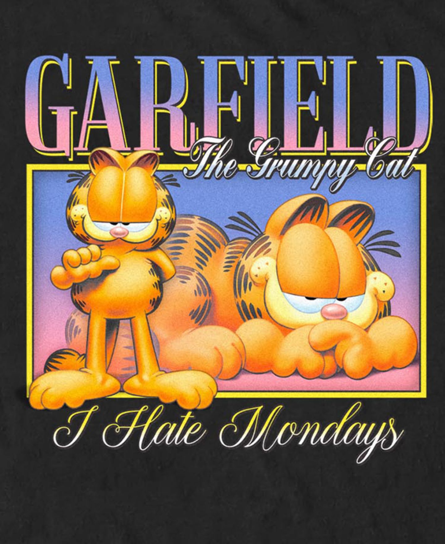 Мужская футболка Fifth Sun Garfield Monday Vibe, цвет: Чёрный — фото 3