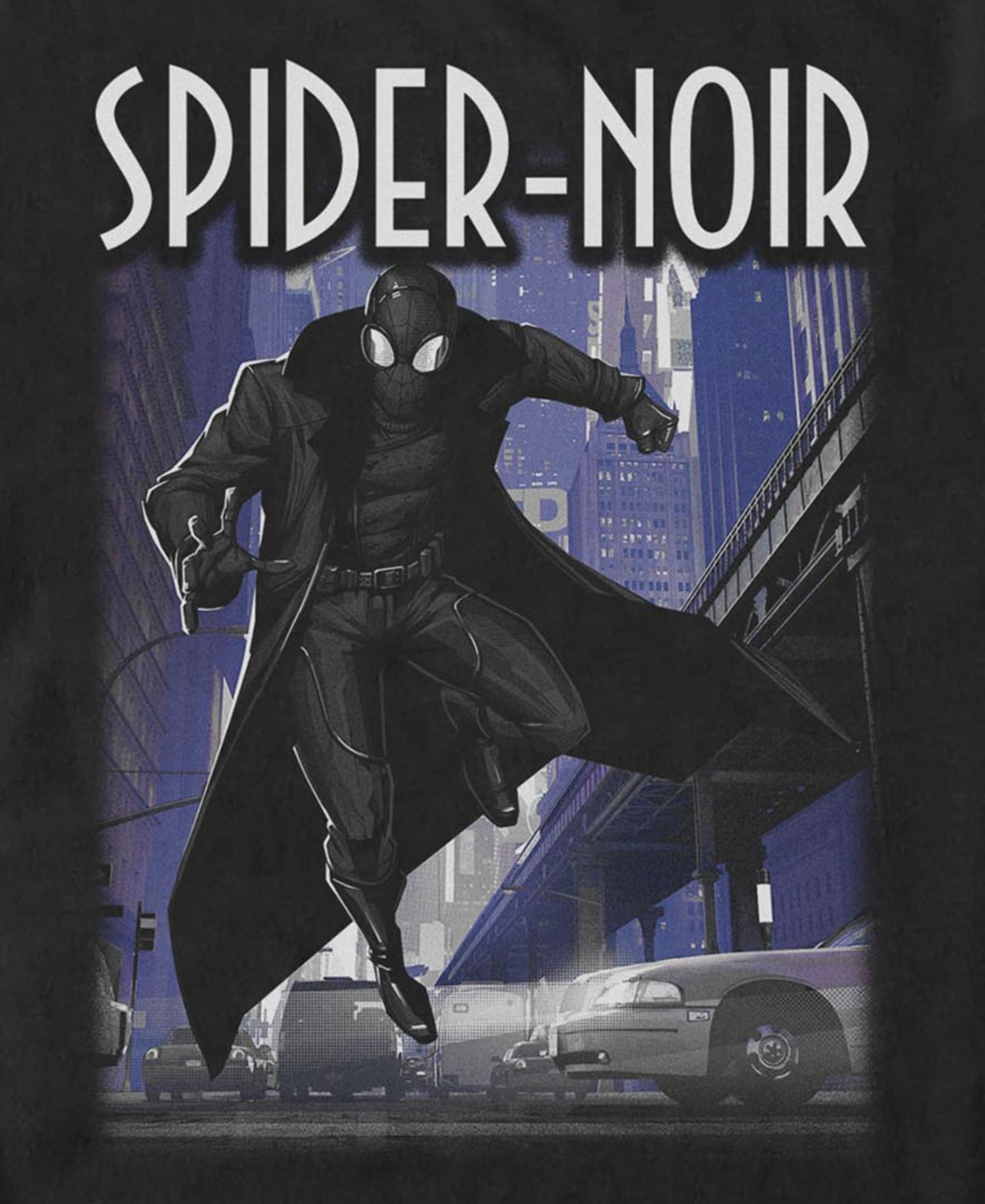 Мужская футболка Fifth Sun Spider-Man Noir City, цвет: Чёрный — фото 3