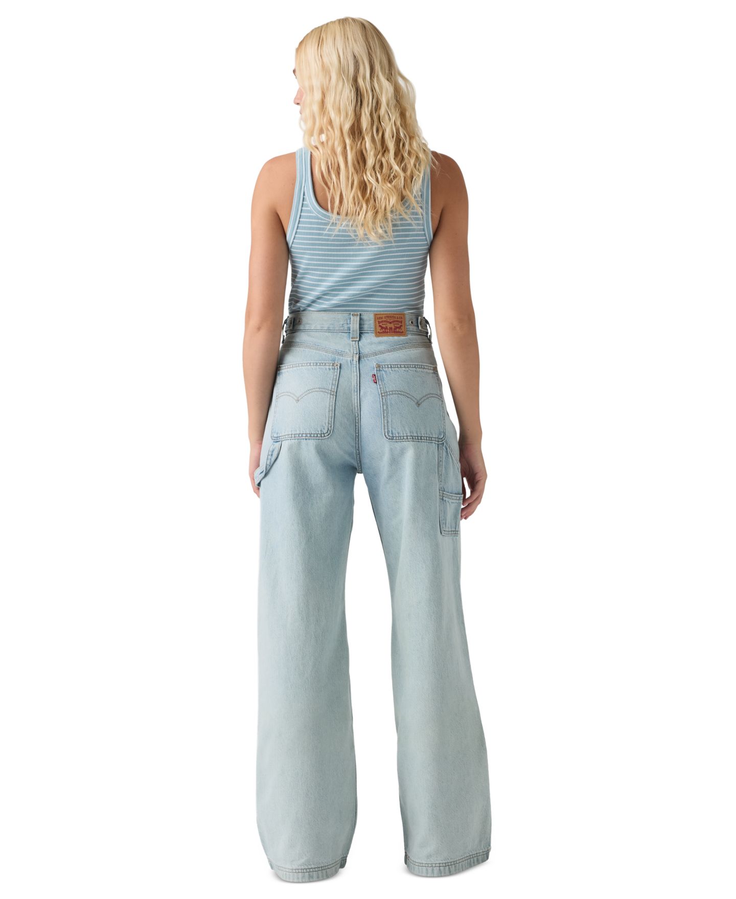Женские джинсы Levi's Cinch-Waist Carpenter Lightweight Baggy, цвет: Abraided A — фото 6