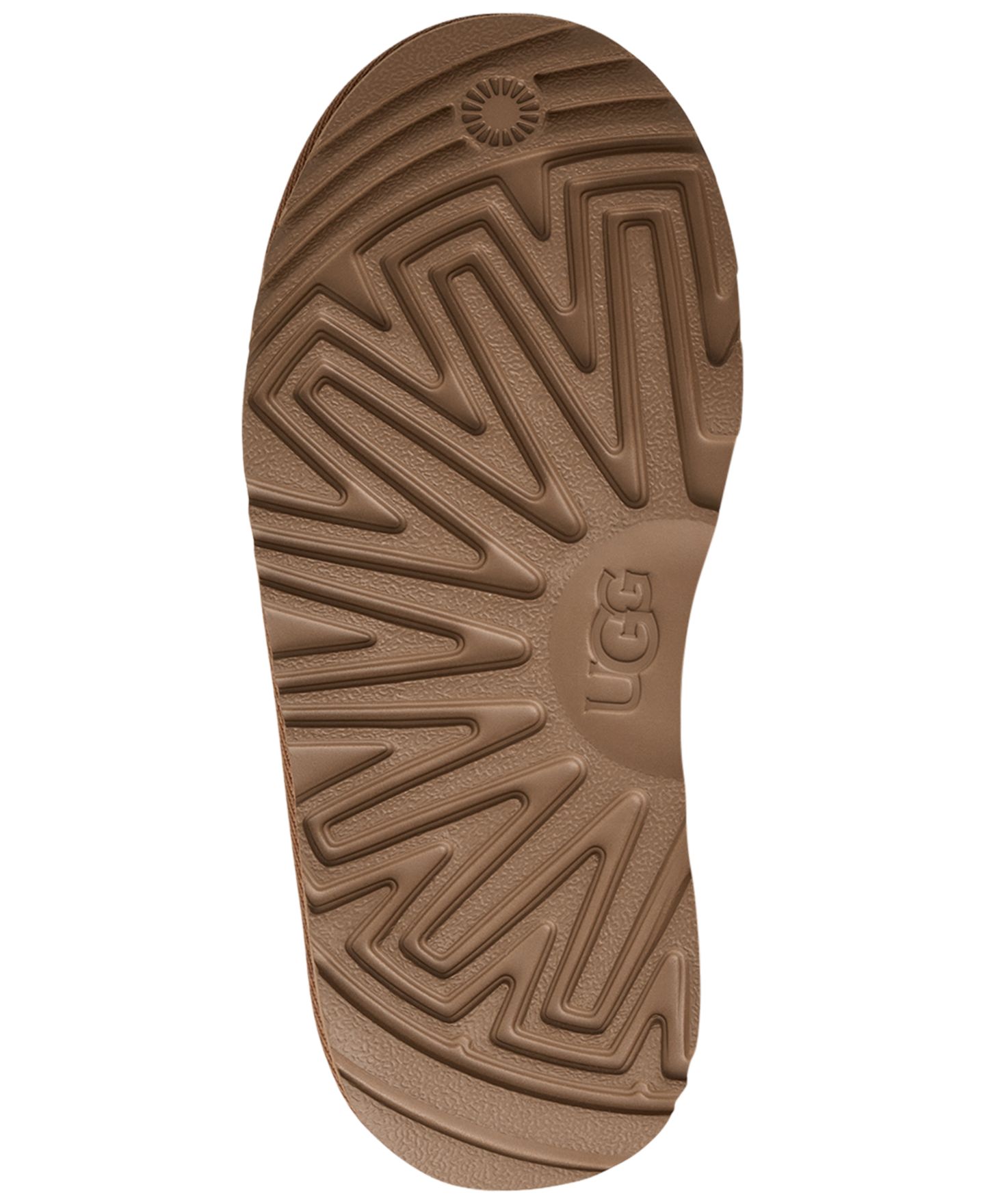 Детские ботинки UGG® Classic Ultra Mini Western Round Toe Booties, цвет: Каштановый — фото 4