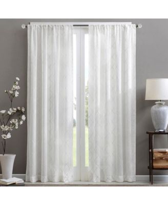 Diamond Sheer Window Curtain Panel Only 1 Piece Panel