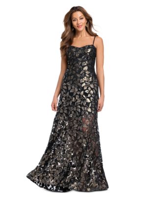 Women's Black Floral Formal & Tie Dresses