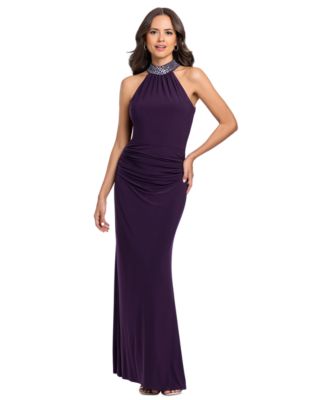 Women's Halter Neck Stud Jersey Dress