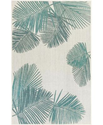 Lush Decor Carmel Palm 4'10" x 7'6" Outdoor Area Rug