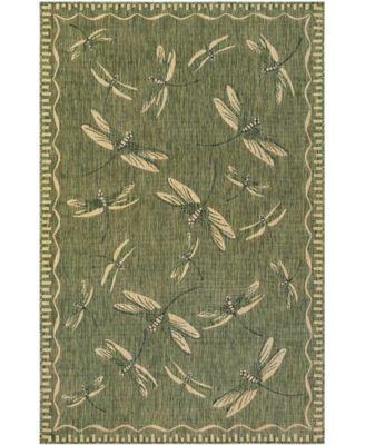 Lush Decor Carmel Dragonfly 3'3" x 4'11" Outdoor Area Rug