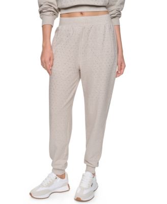 Women's Rhinestone High-Rise Jogger Pants
