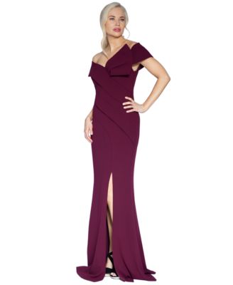 Women's Off-The-Shoulder Slit Gown