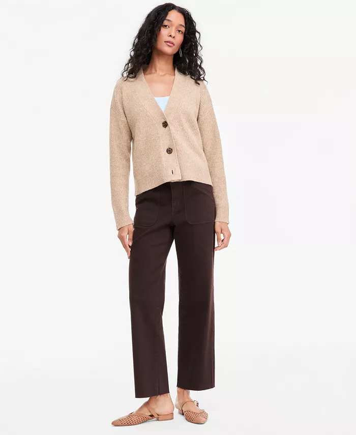 Women's 3 Button V-Neck Cardigan - thumbnail 2