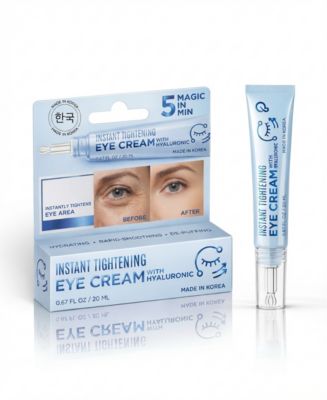 Korean Skin Care Hyaluronic Eye Cream, Instant Tightening and Hydrating, Firming and Depuffing Korean Under-Eye Treatment
