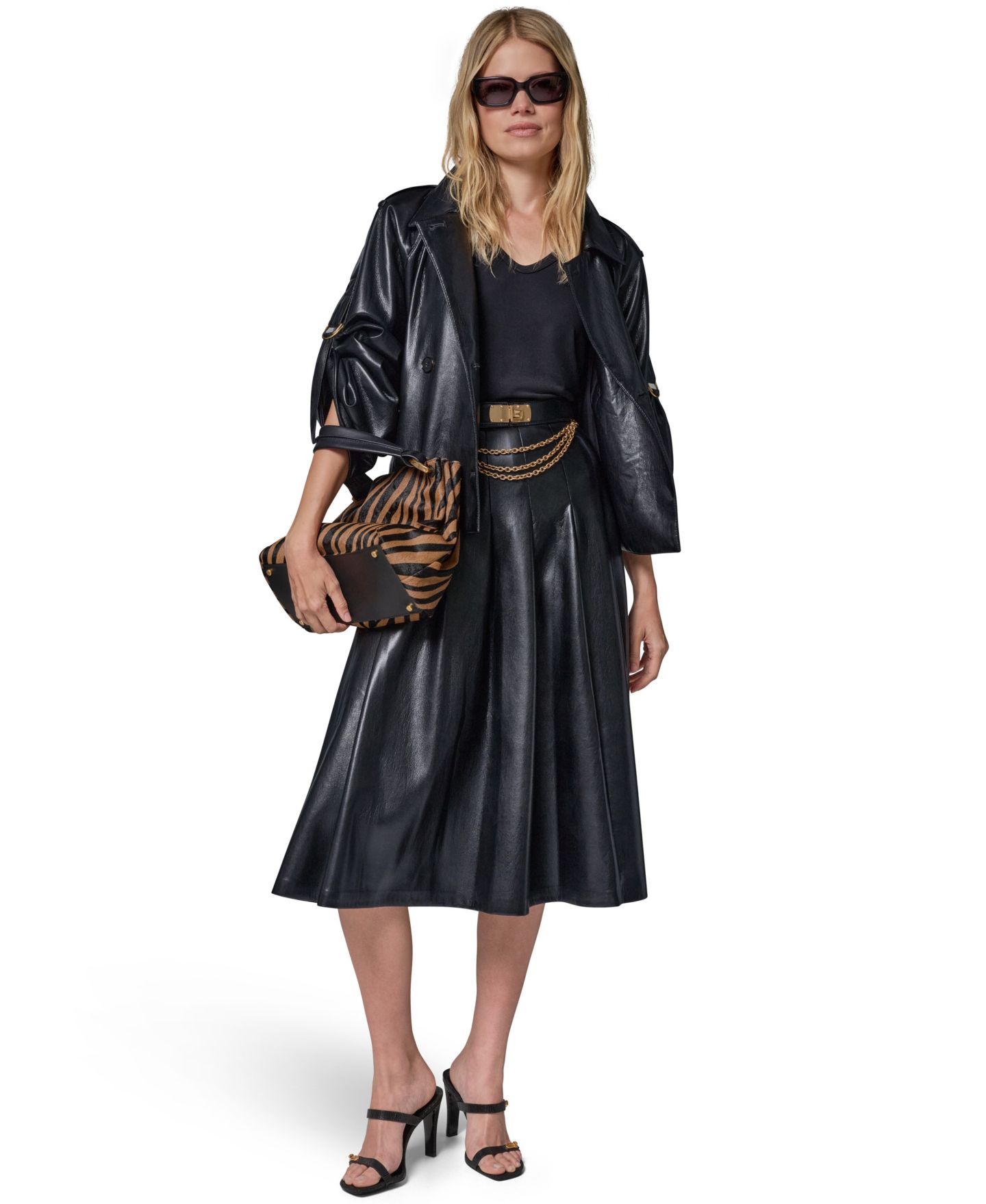 Женская куртка Donna Karan New York Roll-Sleeve Short, цвет: Чёрный — фото 10