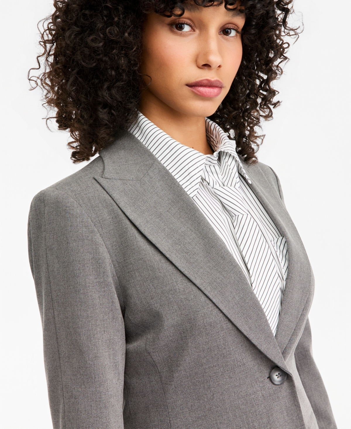 Bar Iii Women's Faux-Leather Sculpted Blazer, Macy's Exclusive