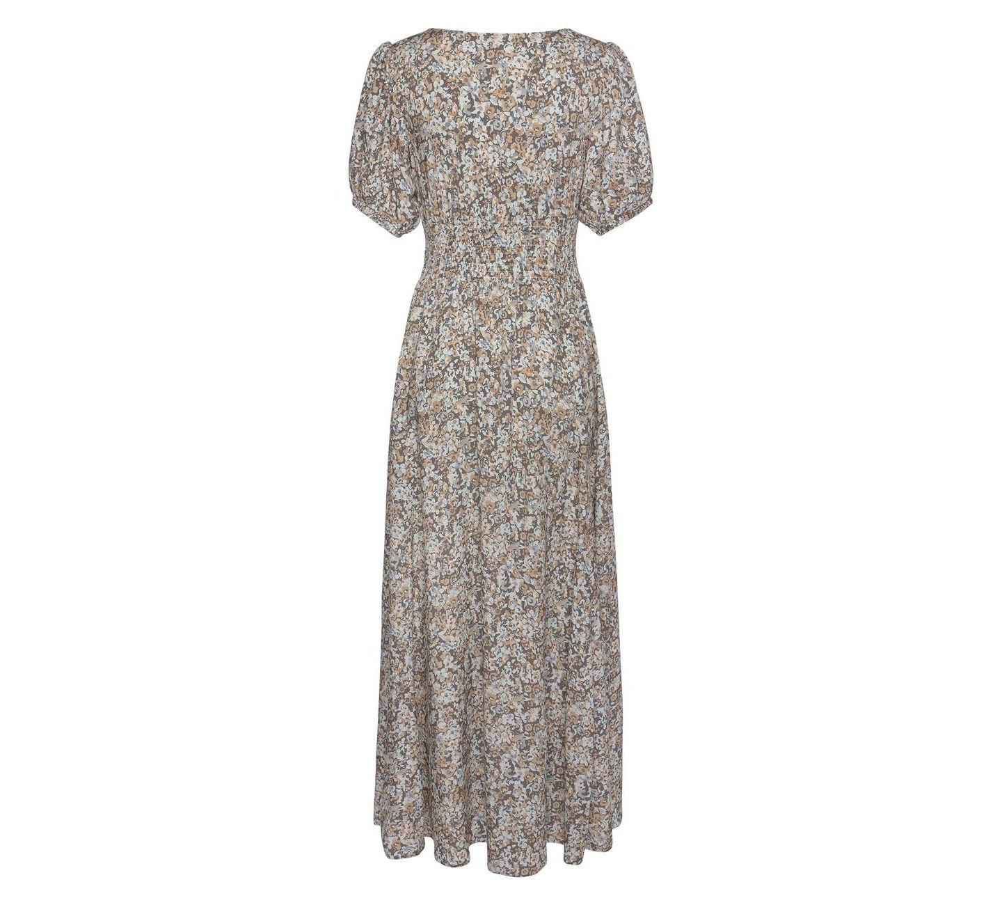 Женское платье Lascana Viscose Floral Print V-Neck Smocked-Waist Maxi — фото 6
