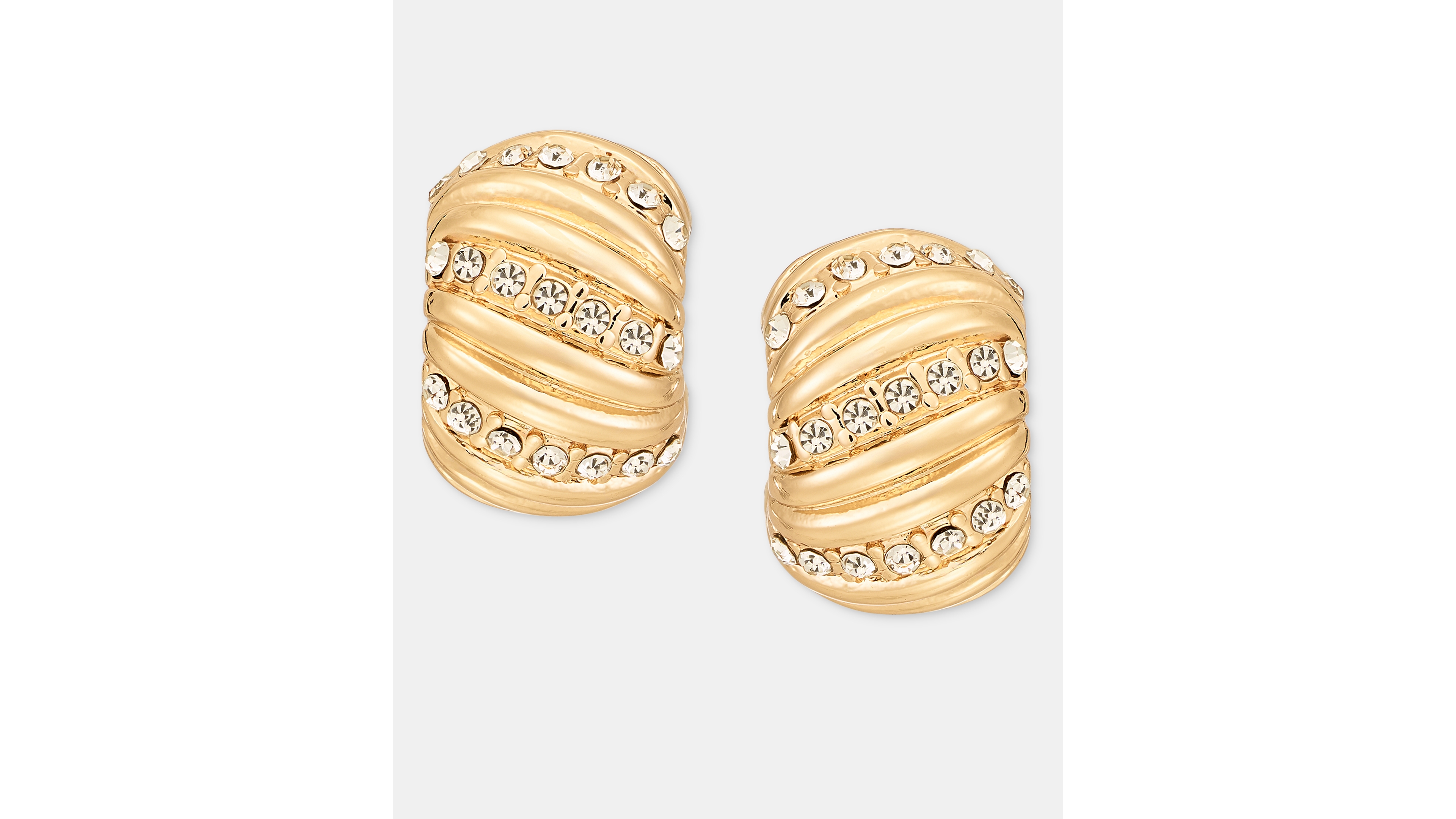 I.n.c. International Concepts Small Pave Twist C-Hoop Earrings, 0.78", Macy's Exclusive