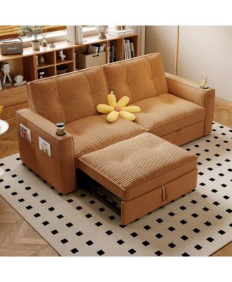 2-in-1 Multi-Functional Sofa Bed,Made of Modern Corduroy Fabric,Suitable for Living Rooms,Bedrooms,Apartments and Small spaces