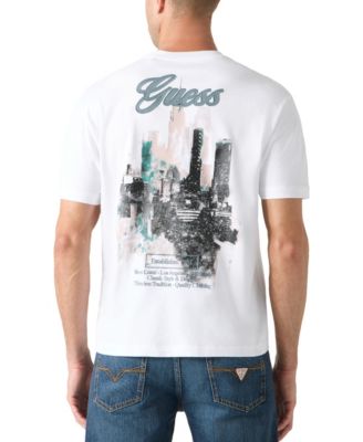 Men's Watercolor City Short-Sleeve T-Shirt