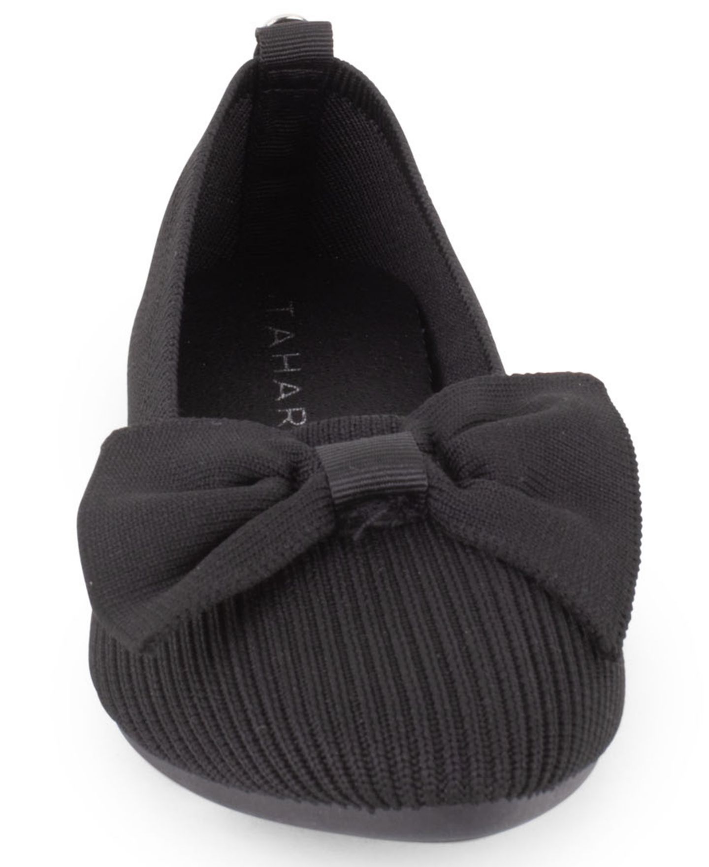 Женские балетки Tahari Monaghan Knit Slip-On Flats, цвет: Чёрный — фото 6